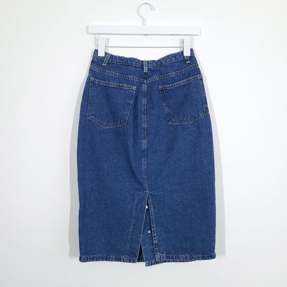 American Apparel Denim Button Front Skirt - Picture 6 of 7